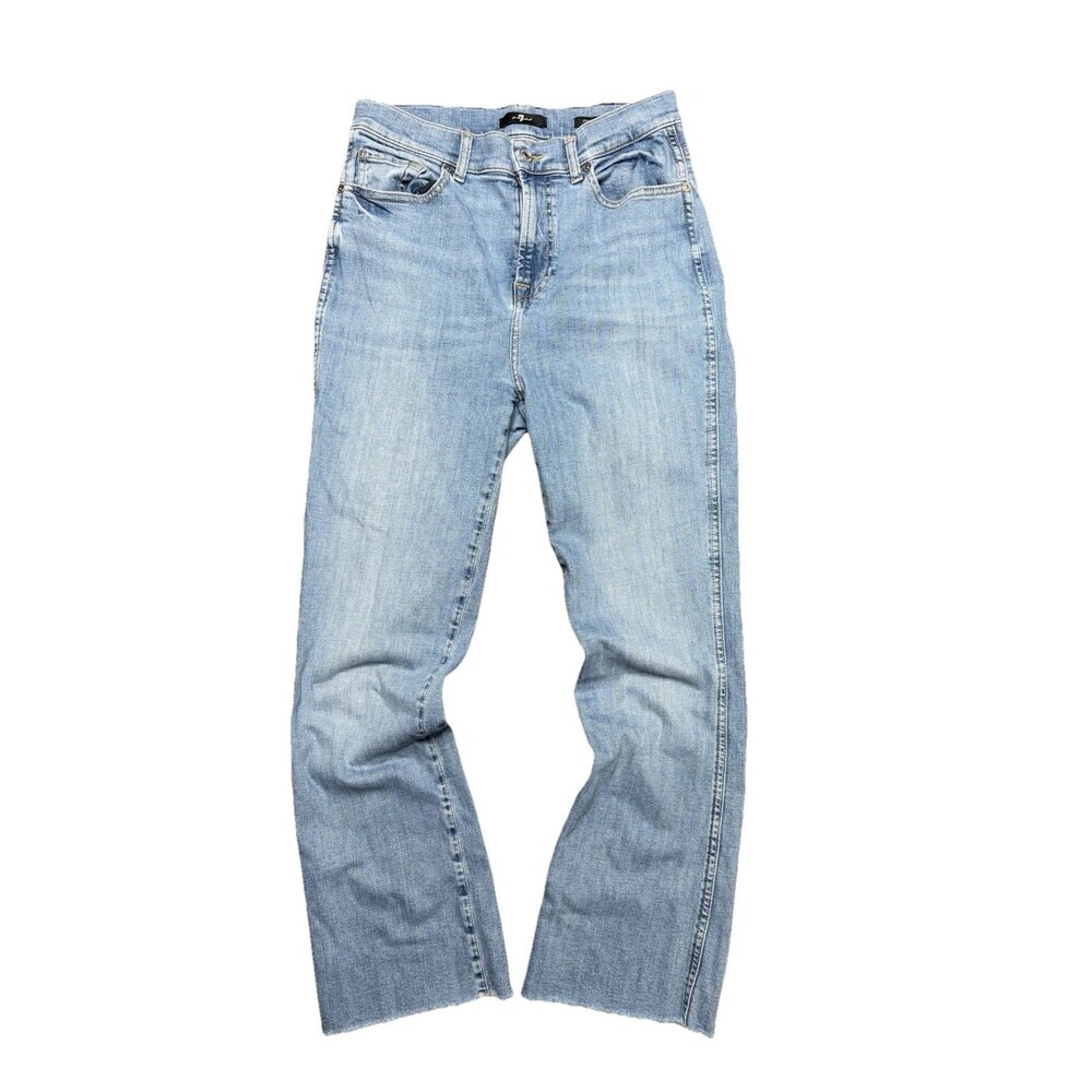 7 For All Mankind Jeans Womens Slim Kick SLIM ILLUSION WITHIN raw hem size 29